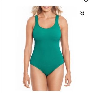Time and Tru Emerald Green One Piece Swimsuit